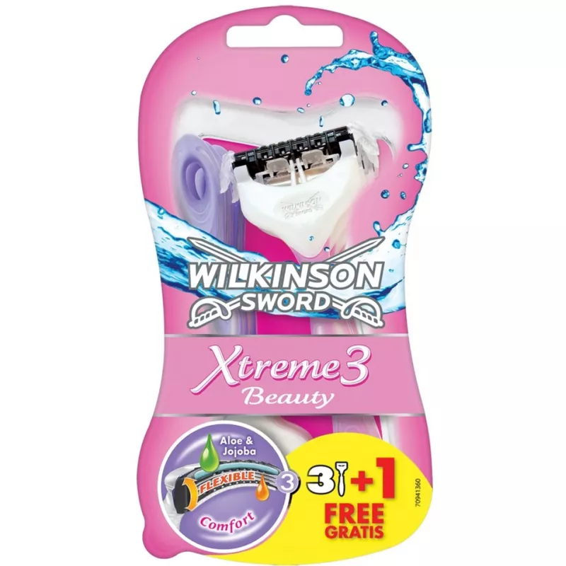Production Photoelectric Middle Aparat de ras Wilkinson Sword Xtreme3 Beauty, Pachet (3+1 Gratis) de unică folosință cu 3 lame in internet magazinul Fantastic.MD Production Photoelectric Middle Aparat de ras Wilkinson Sword Xtreme3 Beauty, Pachet (3+1 Gratis) de unică folosință cu 3 lame in internet magazinul Fantastic.MD