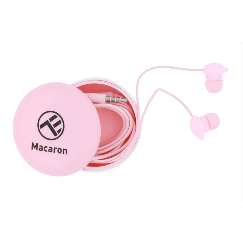 Casti cu fir Tellur MACARON PINK (TLL162122)