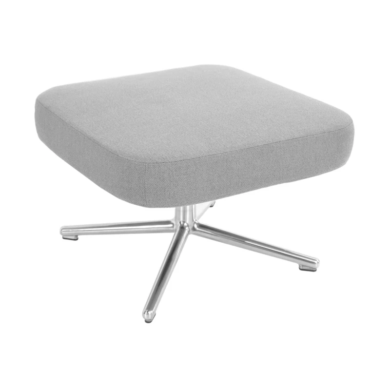 Scaun DP TABURET SEATTLE H-5201OT, Taburet,  Otel cromat,  Stofa,  Gri, 39x60x60