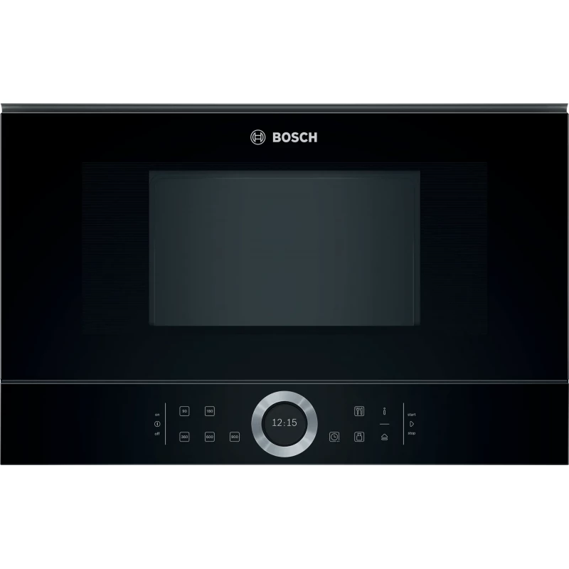 Cuptor cu microunde incorporabil BOSCH BFR634GB1, 21 l, 900 W, Control sensor, Negru