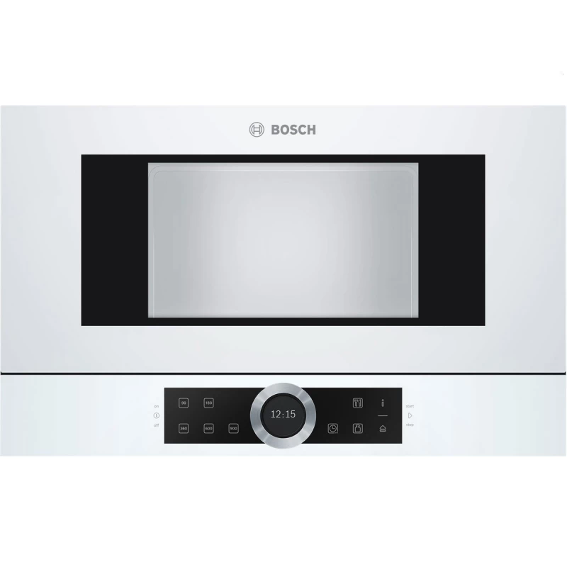 Cuptor cu microunde incorporabil BOSCH BFR634GW1, 21 l, 900 W, Control sensor, Alb, Negru