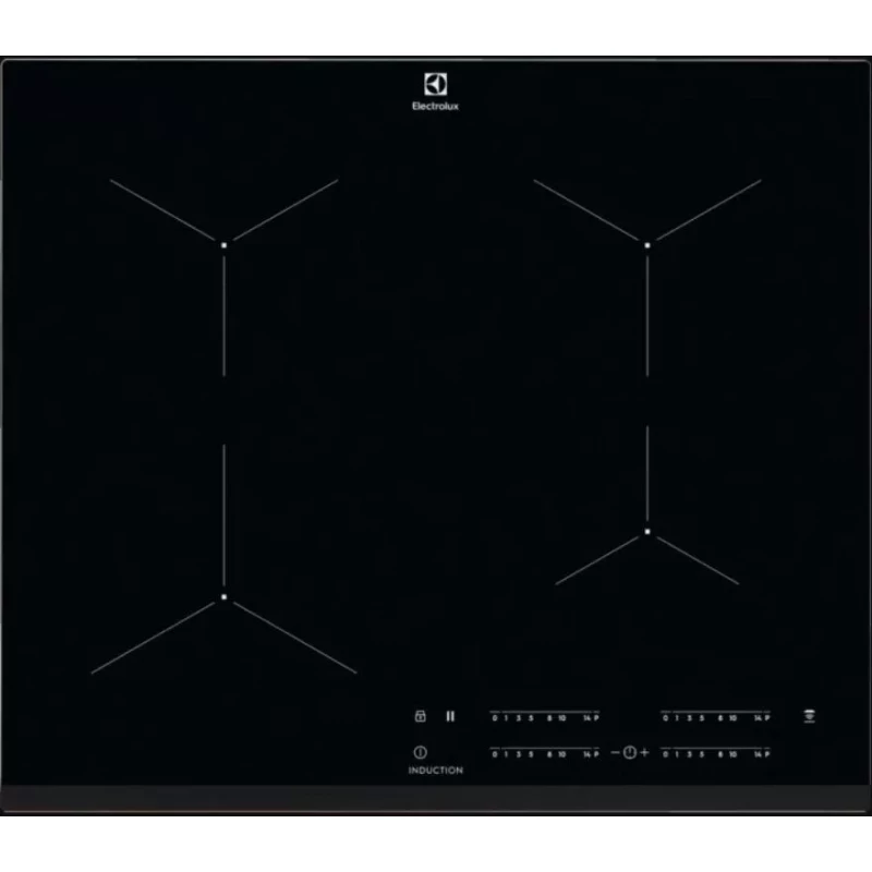 Plita incorporabila cu inductie ELECTROLUX CIT61443, 7200 W, 4 arzatoare, Vitroceramica, Timer, Negru