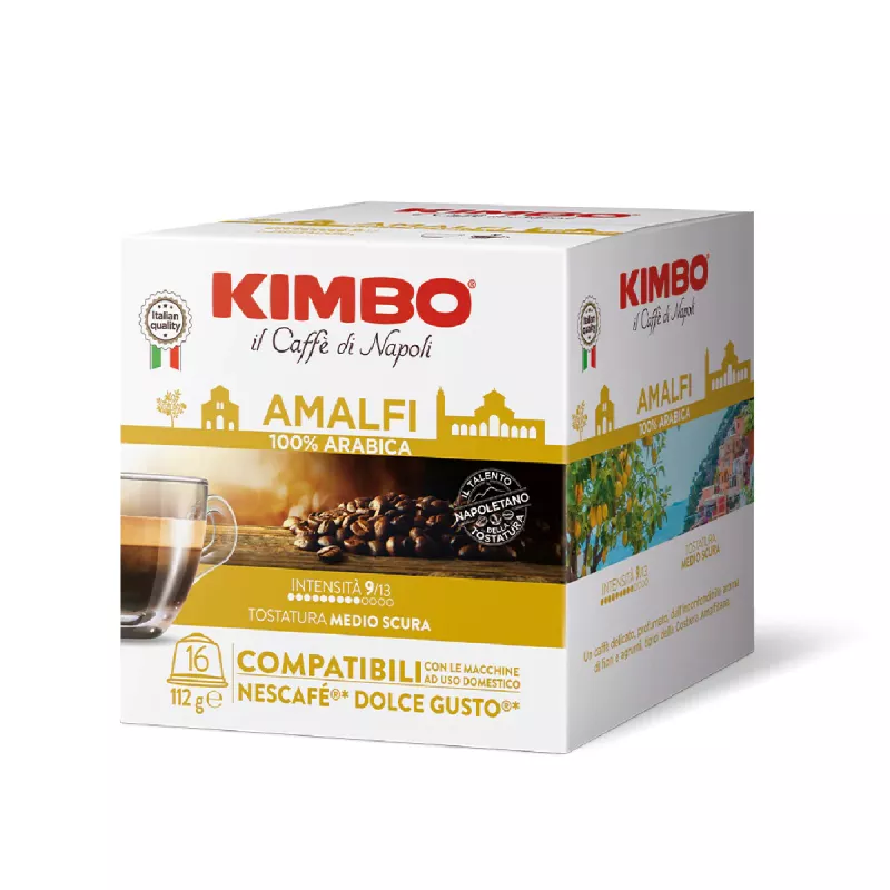 Tablete pentru aparate de cafea Kimbo DOLCE GUSTO AMALFI 100% ARABICA, 16 buc