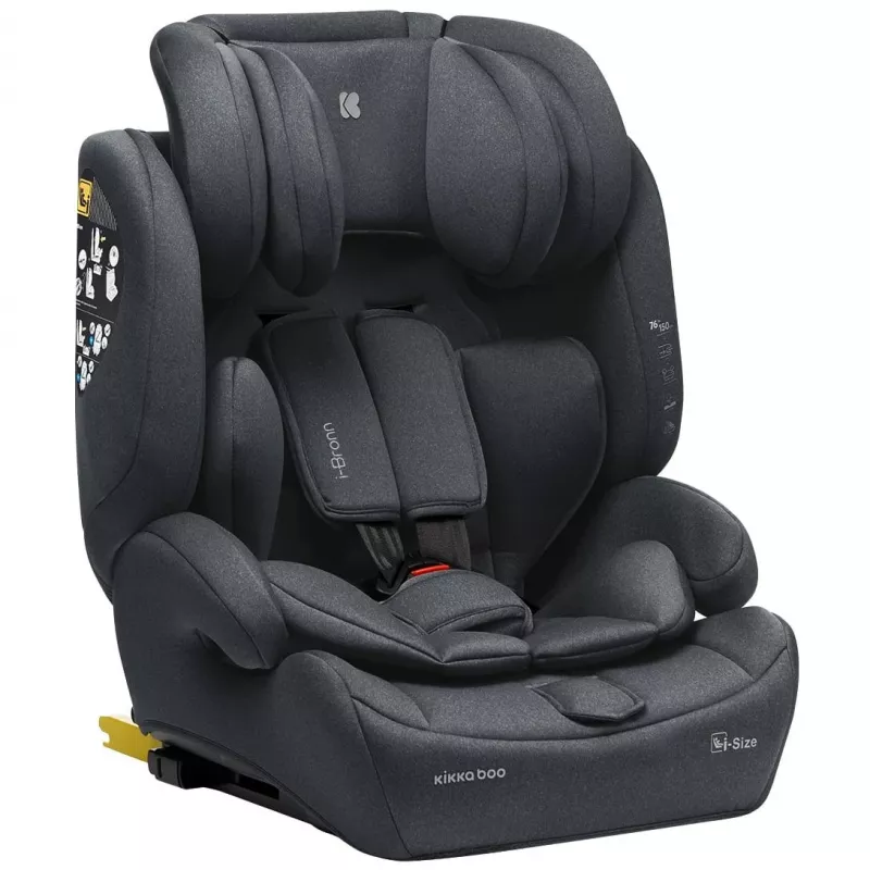 Scaun auto pentru copii PM SCAUN AUTO 9-36KG (76-150 CM) ISOFIX KIKKABOO I-BRONN GREY