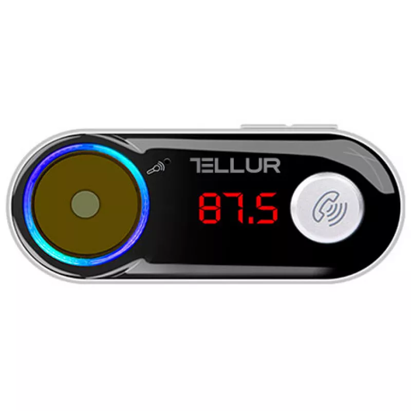 FM transmitter Tellur CAR FM TRANSMITTER, FMT-B2, BLUETOOTH, DISPLAY, MICROSD, 2 X USB MAX 2.1A,  BLACK  TLL622011