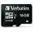 Card de memorie VERBATIM 44082, MicroSD 16GB, Class 10,  SD adapter