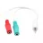 Cablu audio GEMBIRD CCA-417W, 3.5 mm 4-pin plug to 3.5 mm stereo + microphone sockets adap, 10 cm
