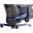 Fotoliu Gaming MARVO CH-106 Blue, Metal, Piele artificiala, Gazlift, 150 kg, Negru, Albastru
