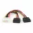 Кабель GEMBIRD Cable Serial ATAx2   30 cm,  Power,  Cablexpert,  CC-SATA-PSY-0.3M -