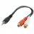 Cablu audio Cablexpert CCA-406 3.5MM STEREO PLUG TO 2 X PHONO SOCKETS 0.2 METER CABLE,