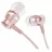 Casti cu fir JOYROOM Joyroom earphones EL122,  mettal shell,  3.5mm,  Pink