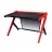 Masa gaming DXRacer GD-1000-NR Black/Red, Otel,  Plastic,  PAL,  Negru,  Rosu,  120.1 x 80 x 78.7 cm