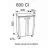 Кухонный элемент Ambianta Нижний модуль Cleo-2 600 CI, Бардолино