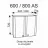 Element bucatarie Ambianta Modul superior Cleo-2 800AS (scurgator), Wenge