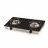 Aragaz de masa WOLSER WL-C02 GL, 2 arzatoare,  Sticla calita,  Mecanica,  Aprindere electrica,  Negru