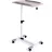 Masa de calculator KSL Mobile Desk Trolley ITech TS-7, Lemn,  Metal,  Gri,  Alb, 58.5-88.5 x 60 x 58