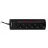 Prelungitor cu protectie SVEN SF-05PL, BLACK, 5 Sockets,  3.0m, individual switches, flame-retardant