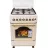 Aragaz combinat ZANETTI Z5000 EKR, 4 arzatoare, Aprindere electrica, Curatare traditionala, 50 cm, Crema