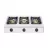 Aragaz de masa TORNADO G-003CB LPG, 3 arzatoare,  Inox,  Control mecanic,  Aprindere electrica,  Alb