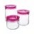 Set de borcane Luminarc STORING 3 buc roz