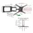 Suport perete BARKAN 4400, 40"-80",  +, -10°,  600x400,  50 kg,  Negru