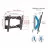 Suport perete BARKAN E210+, 13"-43",  0°-15°,  200x200,  40 kg,  Negru