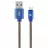 Cablu USB Cablexpert Blister Type-C/USB2.0,  AM/CM,  1.0 m,  Cablexpert Cotton Braided Bllue Jeans,  CC-USB2J-AMCM-1M-BL