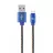 Кабель USB Cablexpert Blister Type-C/USB2.0,  AM/CM,  1.0 m,  Cablexpert Cotton Braided Bllue Jeans,  CC-USB2J-AMCM-1M-BL