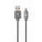 Кабель USB Cablexpert Blister MicroUSB/USB2.0,    1.0 m,  Cablexpert Premium spiral metal metallic-grey CC-USB2S-AMmBM-1M-BG