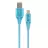 Cablu USB Cablexpert Blister MicroUSB/USB2.0,   1.0 m,  Cablexpert Cotton Braided Turquoise blue/White, CC-USB2B-AMmBM-1M-VW