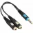 Cablu audio Cablexpert Audio adaptor Sennheiser for Mac 1male*3.5mm 4-pin jack to 2female*3.5mm 3-pin jack stereo+mic, PCV07