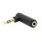 Cablu audio Cablexpert AUDIO STEREO ADAPTER 3.5 MM,  ANGLED 90 °,  3-PIN M TO 3-PIN F,  ,  A-3.5M-3.5FL