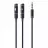 Cablu audio Cablexpert CCA-417M 3.5 MM 4-PIN PLUG TO 3.5 MM STEREO + MICROPHONE SOCKETS ADAPTER CABLE,  20CM,  BLACK