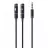Cablu audio Cablexpert CCA-417M 3.5 MM 4-PIN PLUG TO 3.5 MM STEREO + MICROPHONE SOCKETS ADAPTER CABLE,  20CM,  BLACK