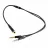 Cablu audio OEM CCA-418M 3.5 mm 4-pin F to 2 x 3.5 mm stereo plug adapter M,  black,  metal connectors