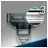 Aparat de ras Gillette MACH3, 1 buc + 2 rez,  Gri,  Albastru