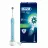 Periuta de dinti electrica Oral-B PRO 500 CROSS ACTION, Pentru adulti,  8800 RPM,  20 000 puls, min,  Timer 2 min,  Albastru deschis,  Alb