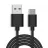 Bratara pentru ceas Xiaomi Mi data cable USB Fastcharge 80 cm Black