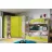 Dormitor pentru copii Ecomob Aquarelle, lime