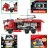 Jucarie XTech Bricks 2in1, Fire Truck With Water Spraying, 1288 pcs, 8+