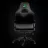 Fotoliu Gaming GAMEMAX GCR07 Black/Green, Metal,  Piele artificiala,  Gazlift,  125 kg,  Negru,  Verde