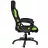 Fotoliu Gaming GAMEMAX GCR07 Black/Green, Metal,  Piele artificiala,  Gazlift,  125 kg,  Negru,  Verde