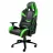Fotoliu Gaming GAMEMAX GCR08 Black/Green, Metal,  Piele artificiala,  Gazlift,  150 kg,  Negru,  Verde
