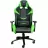 Fotoliu Gaming GAMEMAX GCR08 Black/Green, Metal,  Piele artificiala,  Gazlift,  150 kg,  Negru,  Verde