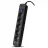 Prelungitor cu protectie SVEN SF-05LU Black, 5 Sockets,  3.0m, 2 USB ports charging (2.4A)