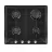 Plita incorporabila cu gaz WOLSER WL- F 6400 EN BLACK, 4 arzatoare,  Email, Aprindere electrica,  Negru