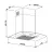 Hota TORNADO EVA 1200(60) BL LED, 1200 m3/h, 1 motor, 60 cm, Filtru din aluminiu absorbant de grasimi, Negru