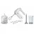 Mixer BOSCH MFQ 4080, Manual,  500 W,  0.75 l,  5 viteze,  Turbo