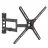 Настенное крепление BARKAN BM343 BLACK 13-65 FULL MOTION, 13"-65",  -5°,  +15°,  400x400,  40 кг,  Чёрный