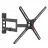 Настенное крепление BARKAN BM343 BLACK 13-65 FULL MOTION, 13"-65",  -5°,  +15°,  400x400,  40 кг,  Чёрный